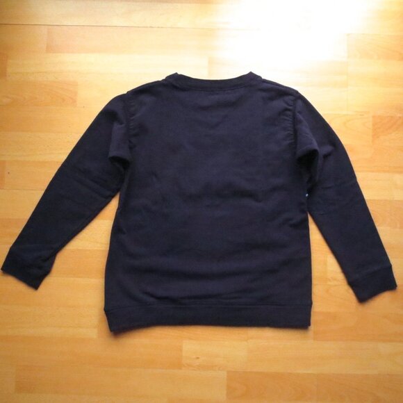 Oliver Bonas Navy Blue Pastel Face Outline Picasso Sweatshirt UK 10 US 6 S Small - Picture 3 of 6
